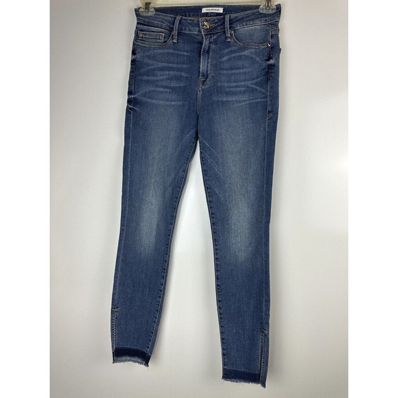 Good American Good Legs High Rise Split Hem Crop Skinny Jeans Womens Size 6 / 28 - Picture 3 of 13